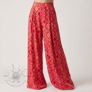 Wiskoza RADIANCE Abstract red digital print