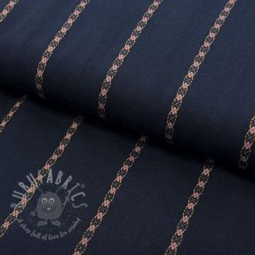 Bawełniana tkanina JACQUARD DOBBY navy