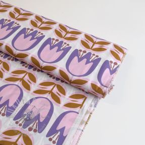 Wiskoza ECOVERO Flowers Celia white