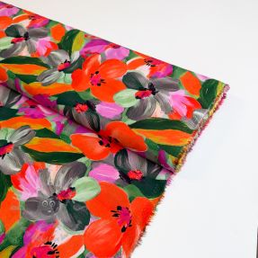 Wiskoza ECOVERO Flowers multi digital print