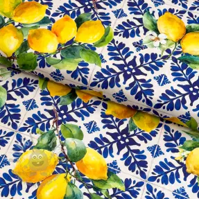 Bawełniana tkanina VISCOSE Lemons digital print