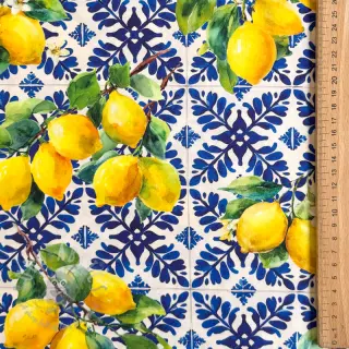 Bawełniana tkanina VISCOSE Lemons digital print
