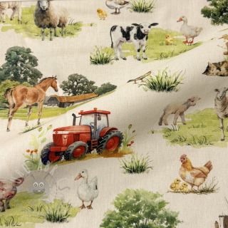 Tkanina dekoracyjna Cosy Farm Animals digital print