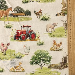 Tkanina dekoracyjna Cosy Farm Animals digital print