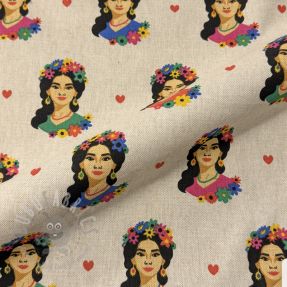 Tkanina dekoracyjna Linenlook premium Viva Flower Girl