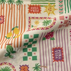 Tkanina dekoracyjna Linenlook Pura Vida Patch digital print