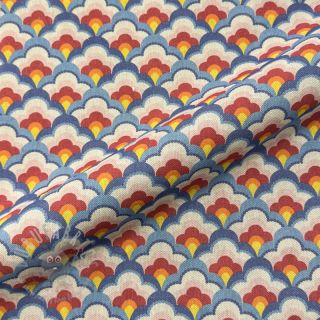 Tkanina dekoracyjna Linenlook Graphic Flower Scale digital print