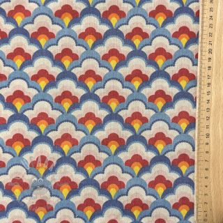 Tkanina dekoracyjna Linenlook Graphic Flower Scale digital print