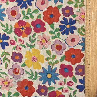 Tkanina dekoracyjna Linenlook Flower Fiesta Field digital print