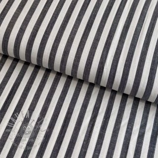 Wiskoza YARN DYED Stripes SMALL navy