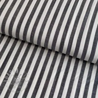 Wiskoza YARN DYED Stripes SMALL navy
