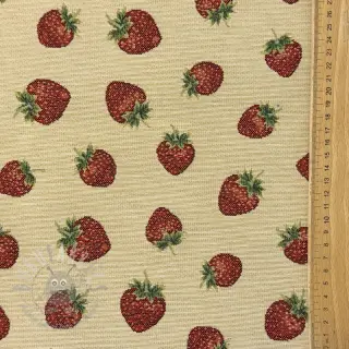 Tkanina dekoracyjna GOBELIN premium Strawberry Sweet Joy