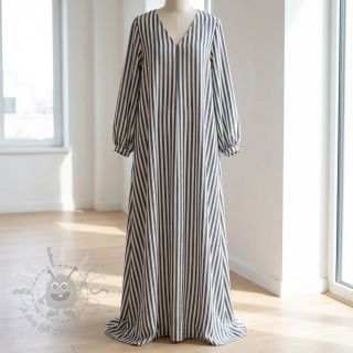 Wiskoza YARN DYED Stripes SMALL navy