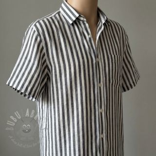 Wiskoza YARN DYED Stripes SMALL navy