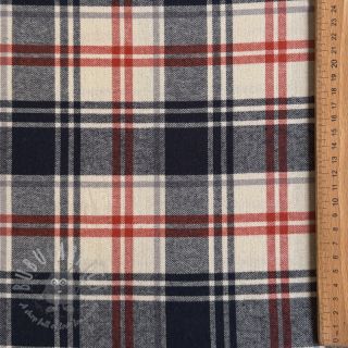 Bawełniana tkanina YARN DYED BRUSHED Check Mia navy