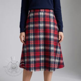 Wiskoza Scottish Check YARN DYED BRUSHED Atlas red