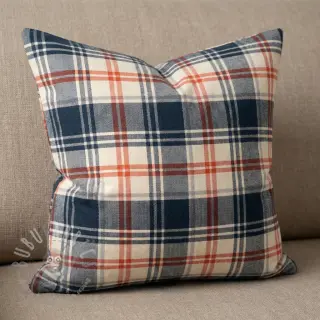 Bawełniana tkanina YARN DYED BRUSHED Check Mia navy