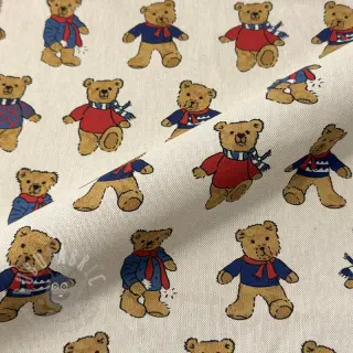 Tkanina dekoracyjna Linenlook Teddy Bear Cosy digital print