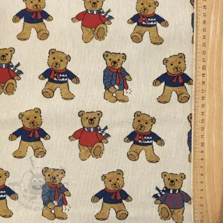Tkanina dekoracyjna Linenlook Teddy Bear Cosy digital print