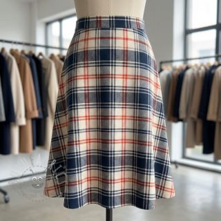 Bawełniana tkanina YARN DYED BRUSHED Check Mia navy