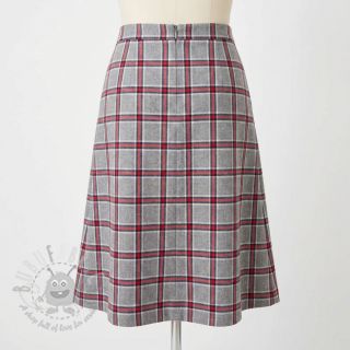 Bawełniana tkanina YARN DYED BRUSHED Check Dara grey