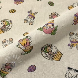 Tkanina dekoracyjna Linenlook Tomte Easter Egg digital print