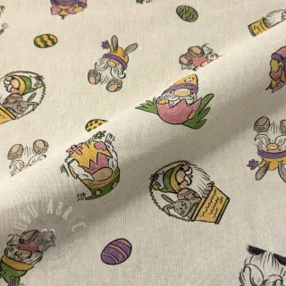 Tkanina dekoracyjna Linenlook Tomte Easter Egg digital print