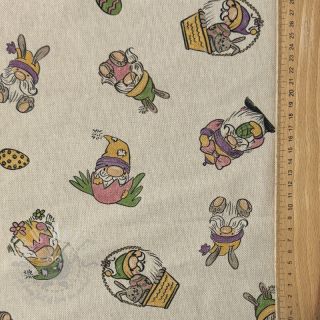 Tkanina dekoracyjna Linenlook Tomte Easter Egg digital print