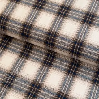 Bawełniana tkanina YARN DYED BRUSHED Check Tim beige