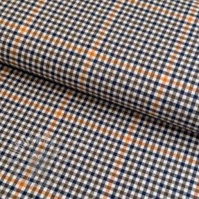 Bawełniana tkanina YARN DYED BRUSHED Check Mike ecru