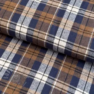 Wiskoza Scottish Check YARN DYED BRUSHED Atlas brown