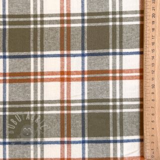 Bawełniana tkanina YARN DYED BRUSHED Check Mia olive