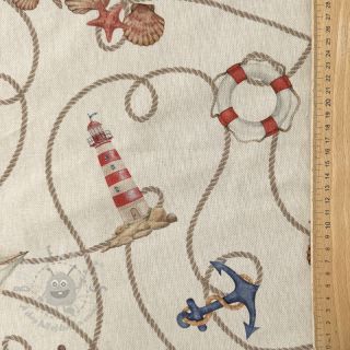 Tkanina dekoracyjna Linenlook Maritime Rope Mix digital print