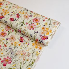 Wiskoza RADIANCE Flowers Rubie digital print