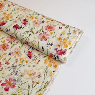 Wiskoza RADIANCE Flowers Rubie digital print