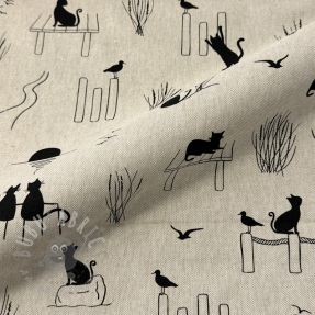 Tkanina dekoracyjna Linenlook premium Cat Sea Life