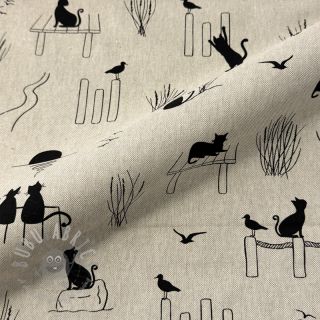 Tkanina dekoracyjna Linenlook premium Cat Sea Life