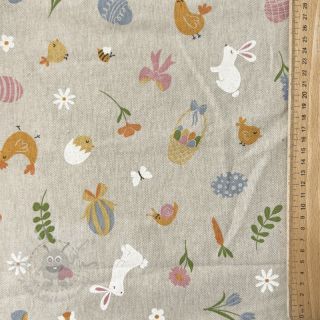 Tkanina dekoracyjna Linenlook premium Easter Doodle Icon