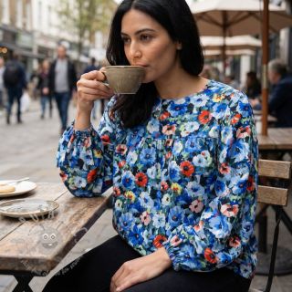 Wiskoza RADIANCE Flower design A digital print