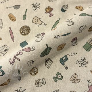 Tkanina dekoracyjna Linenlook premium Bake Off Doodle