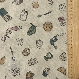 Tkanina dekoracyjna Linenlook premium Bake Off Doodle