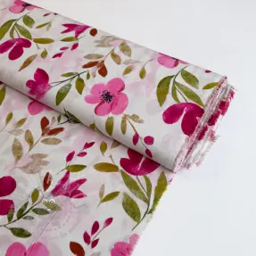 Wiskoza RADIANCE Flowers Conie pink digital print