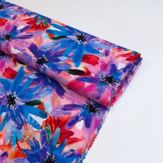 Wiskoza ECOVERO Flowers design D digital print