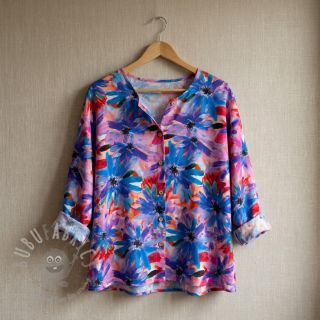 Wiskoza ECOVERO Flowers design D digital print