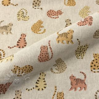 Tkanina dekoracyjna Linenlook premium Cute Wild Cat