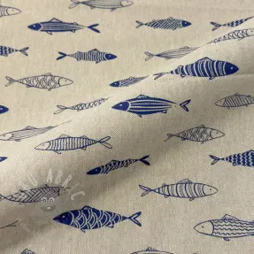 Tkanina dekoracyjna Linenlook premium Fish Swimming School