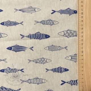 Tkanina dekoracyjna Linenlook premium Fish Swimming School