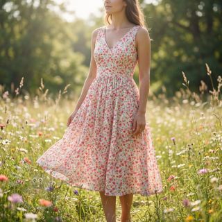 Wiskoza RADIANCE Flowers Morene digital print