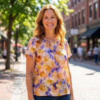 Wiskoza RADIANCE Flower design D digital print