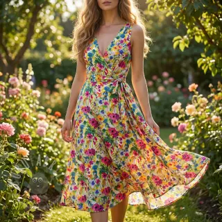 Wiskoza RADIANCE Flowers Zanny digital print